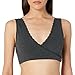 Lamaze Maternity Women's Lace Soft Sleep and Nursing Bra, Charcoal Heather, Large