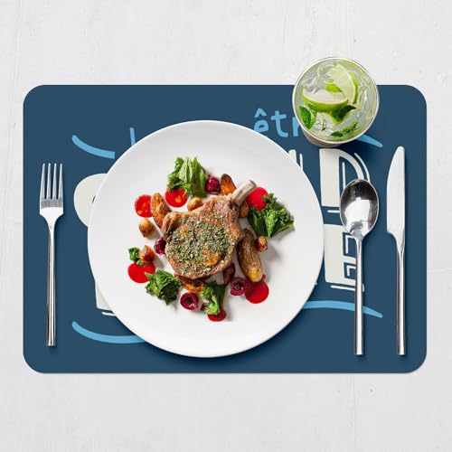 Sets de table souple bleu pour le repas quotidien des enfants