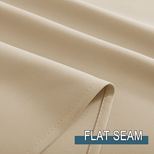 PONY DANCE Outdoor Curtains with Eyelets, Patio Curtains, Weatherproof, Opaque, Sun Protection, Gazebo & Balcony, 2 Pieces, H 213 x W 132 cm, Biscotti Beige - Image 7