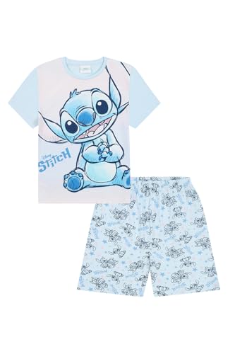 Disney Girls Lilo and Stitch Short Pyjama Set Kids PJ's (7-8 Years) Blue