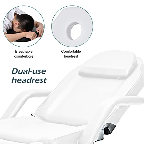 Icoget Tattoo Chair Bed Table Station For Client W/Adjustable Angle Height - 360°Swivel Hydraulic Lash Bed Chair - Facial Aesthetic Bed For Spa, Massage, Dentists #TOP4