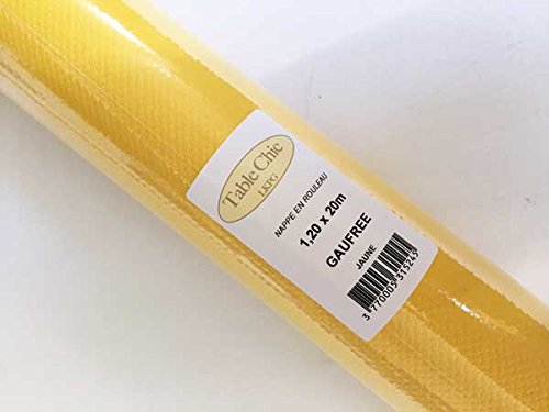 Table Chic - Nappes Papier Gaufrée 1,20X20M Jaune