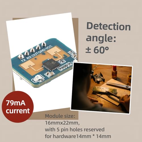 Image of LD2410C Sensor Module HLK-LD2410 Human Presence Radar Sensor Module LD2410 Millimeter Wave Radar Sensor Module Non Contact 24GHz ISM Band Serial Port IO Level Output