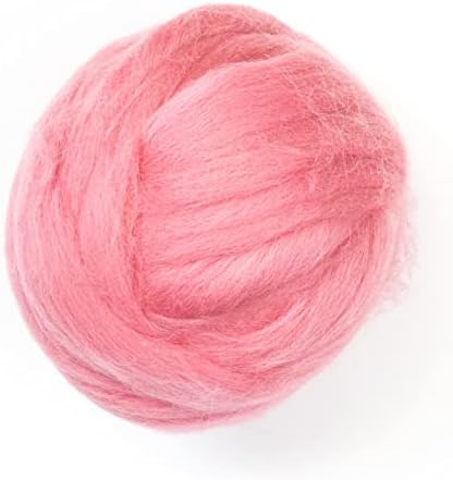 Kondoos Coloured Natural Wool roving, 8 OZ. Best Wool for Needle Felting, Wet Felting, handcrafts and Spinning. (Tobacco)