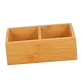 DECORNIJIA Holzbox mit Zwei Fächern für Tee und Zuckertüten Kreativer Organizer aus Hochwertigem Holz Elegant für Hotel und Büro Glatte Kanten Vielseitige Aufbewahrung für Tee Kaffee und