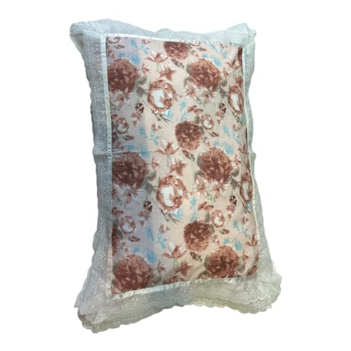 Image of VHC 100% Cotton Lace Pillow Cover /Case Set (Pack of 2)-Maroon (Rosemist)