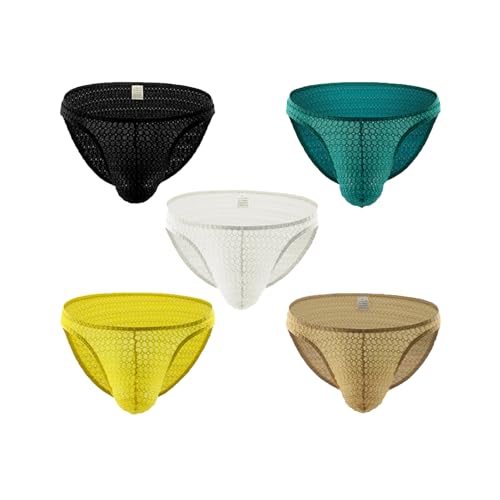 Men's Mesh G Strings Briefs Sexy Low-Rise Bikini Underwear4