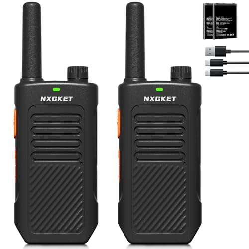 Walkie Talkies Long Range for Adults, 2 Pack Rechargeable Two Way Radio Walkie Talkies with 16 FRS Channels, 1500mAh Battery for Camping, Hiking and Cruises