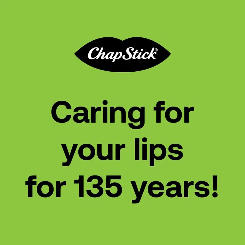 ChapStick Lip Moisturizer, Green Apple, 12-Pack Limited Edition Bulk Lip Balm, Sweet & Aromatic, 0.15 Oz Ea