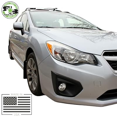 RokBlokz Mud Flaps for 2012-2016 Subaru Impreza - Multiple Colors Available - Set of 4 - Mud Guards are Custom Cut and Fit - Includes All Mounting Hardware (Red with Black Logo, Original)