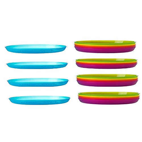 IKEA - KALAS Plate, Assorted Colors (Set of 24)