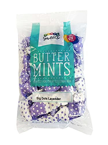 Party Sweets Big Dots Lavender Buttermints By Hospitality Mints, Appx 300 Mints, 7-Ounce Bags (Pack Of 6), White #TOP1
