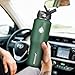 SENDESTAR Water Bottle,Wide Mouth Stainless Steel Vacuum Insulated Double Wall Keep Liquids Cold or Hot All Day,Sweat Proof Sport Design,Fit Car Cup Holder,Dark Green,32 Ounces