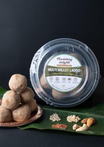 Image of Nourishing Delights Multi Millet Ladoo with Ghee & Jaggery, 200 g