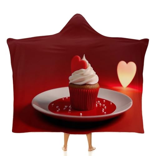 Couverture à capuche portable Cupcakes pour bureau et canapé cocooning