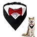 Mirhua フォーマルドッグタキシードバンダナ レッド L 1個 犬と猫のための蝶ネクタイと犬の結婚式の襟 犬タキシード 犬 衣装 犬のタキシードコットンバンダナ 誕生日 パーティー 記念撮影