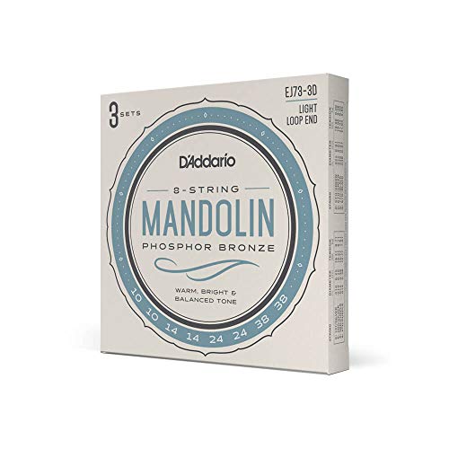 D'Addario Phosphor Bronze Mandolin Strings (Pack of 3)