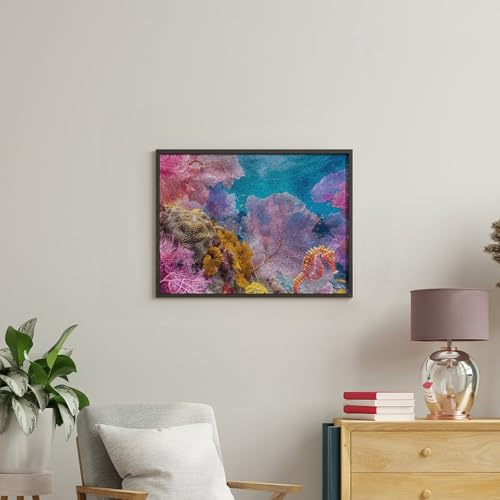 Kit de pintura por números para adultos principiantes lienzo digital óleo arrecife de coral 4