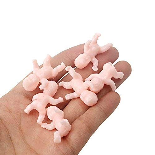 JuXinDa 36 Stück Mini-Kunststoff-Babys – Ca. 2,5 Cm, Für Babyparty, Eiswürfel-Spiel Oder Als Cake-Topper