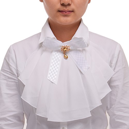 BLESSUME Victorian Steampunk Chiffon Jabot Neck 1pc