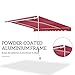 Outsunny 13' x 8' Retractable Awning, Patio Awnings, Sunshade Shelter w/Manual Crank Handle, UV & Water-Resistant Fabric and Aluminum Frame for Deck, Balcony, Yard, Wine Red