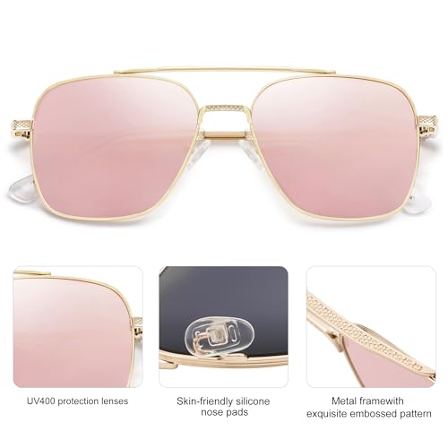 SOJOS Aviator Sunglasses for Men WomensTrendy Designer Shades SJ1232
