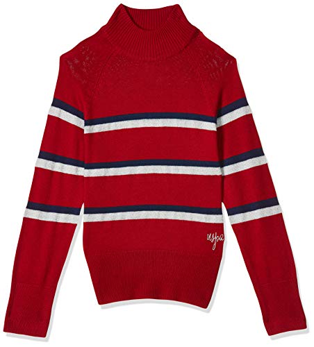 Image of U.S. POLO ASSN. Cotton Girls Turtle Neck Cardigan