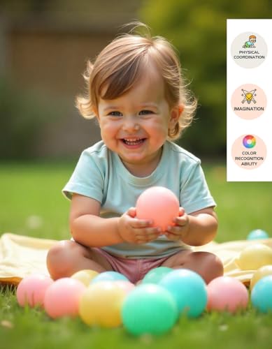 Image of Amazon Brand - Jam & Honey | 150 Multicolour Plastic Balls for Kids (6cm)| Fun Balls | Exercise & Fitness Non-Toxic, Soft and Safe | for Kids 12 Months + | Multicolor