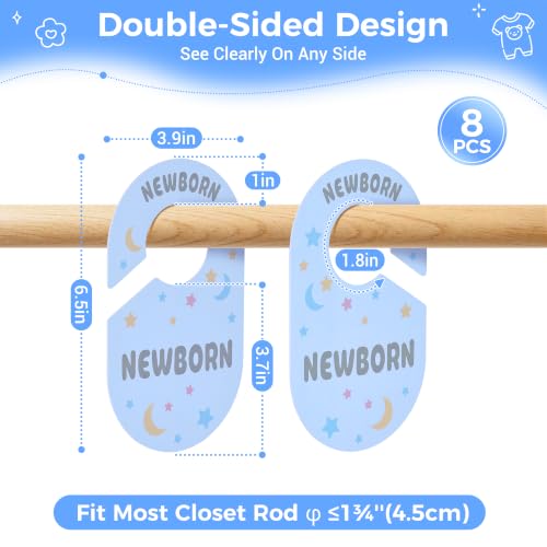 Baby Closet Dividers 8 Pack Double-Sided Nursery Clothes Organizer - image 6