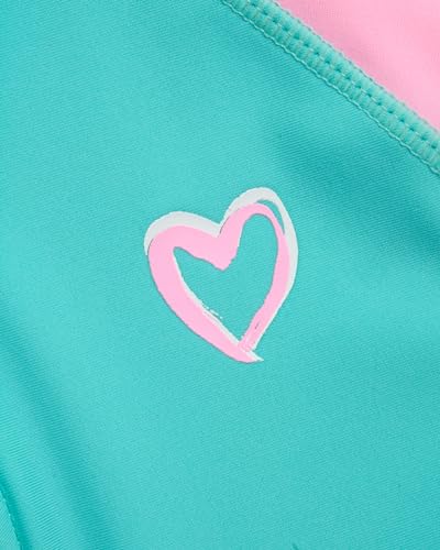 Pink Platinum Girls Swimsuit - One Piece Short Sleeve Rashguard Kids Bathing Suit with UPF 50+ Protection - Kids Swimwear Set3