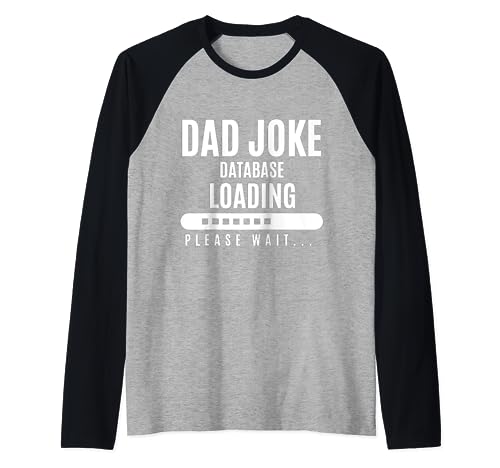 Camiseta divertida para hombre con texto en inglés "Dad Jokes Loading Day" Camiseta Manga Raglan