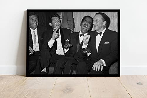 LILHXIU® Rat Pack Best of Frank Sinatra Dean Martin Sammy Davis Jr Poster Canvas Print Wall Art Modern Classroom Kitchen Bedroom Room Aesthetic Decoration Boys Women Gift 30x50cm Kein Rahmen Cover