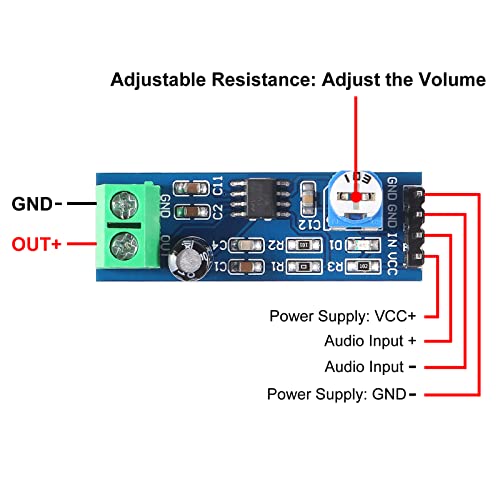 15Pcs Audio Amplifier Module Mini Lm386 Mono Power Amp Module 200 Times Gain Amplifier Board Mono Power Amplifier Hifi Diy #TOP3