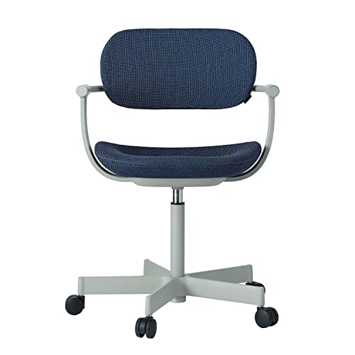 イトーキ オフィスチエア デスクチェア バーテブラ03 5本脚タイプ ミッドナイトブルー 【ベースカラー:ペールオリーブ (L4)】 KG-825SD-L4B1