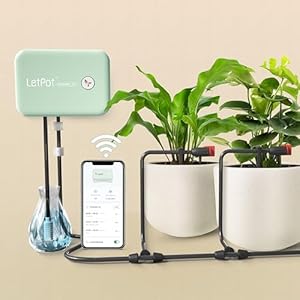 LetPot Automatic Watering System for Potted Plants, [Wi-Fi & App Control] Drip Irrigation Kit System, Smart Plant Watering Devices for Indoor Outdoor, Water Shortage Remind, IPX66, Green