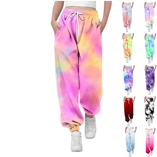 KODMNSW Jogginghose Mädchen Sporthose Sweatpants Batik Farbverlauf Hosen Trainingshose Freizeithose Fitness Laufhose Sommer Hose Teenager Mädchen 3-14 Jahre Rosa 8 Jahre KODMNSW Jogginghose Mädchen Sporthose Sweatpants Batik Farbverlauf Hosen Trainingshose Freizeithose Fitness Laufhose Sommer Hose Teenager Mädchen 3-14 Jahre Rosa 8 Jahre