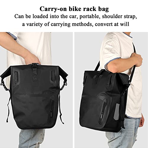 Shoucan Bike Rear Seat Bag With Adjustable Hooks, Panniers For Bicycles With Carrying Handle, Bicycle Commuting Pannier Fit Most Bicycle Rack,Single Pack #TOP5