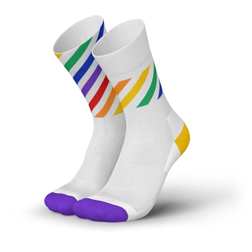 INCYLENCE Pride Laufsocken für Damen und Herren, atmungsaktive Running Socks (DE/NL/SE/PL, Numerisch, 35, 38, Regular, Regular, Rainbow)
