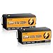 Rvpozwer 12V 200Ah LiFePO4 Deep Cycle Lithium Battery with 200A BMS 2 Pack | 15000+ Cycles, Low-Temp Protection Lightweight Lithium Iron Phosphate Batteries for Solar RV Off-Grid Camping Home Backup