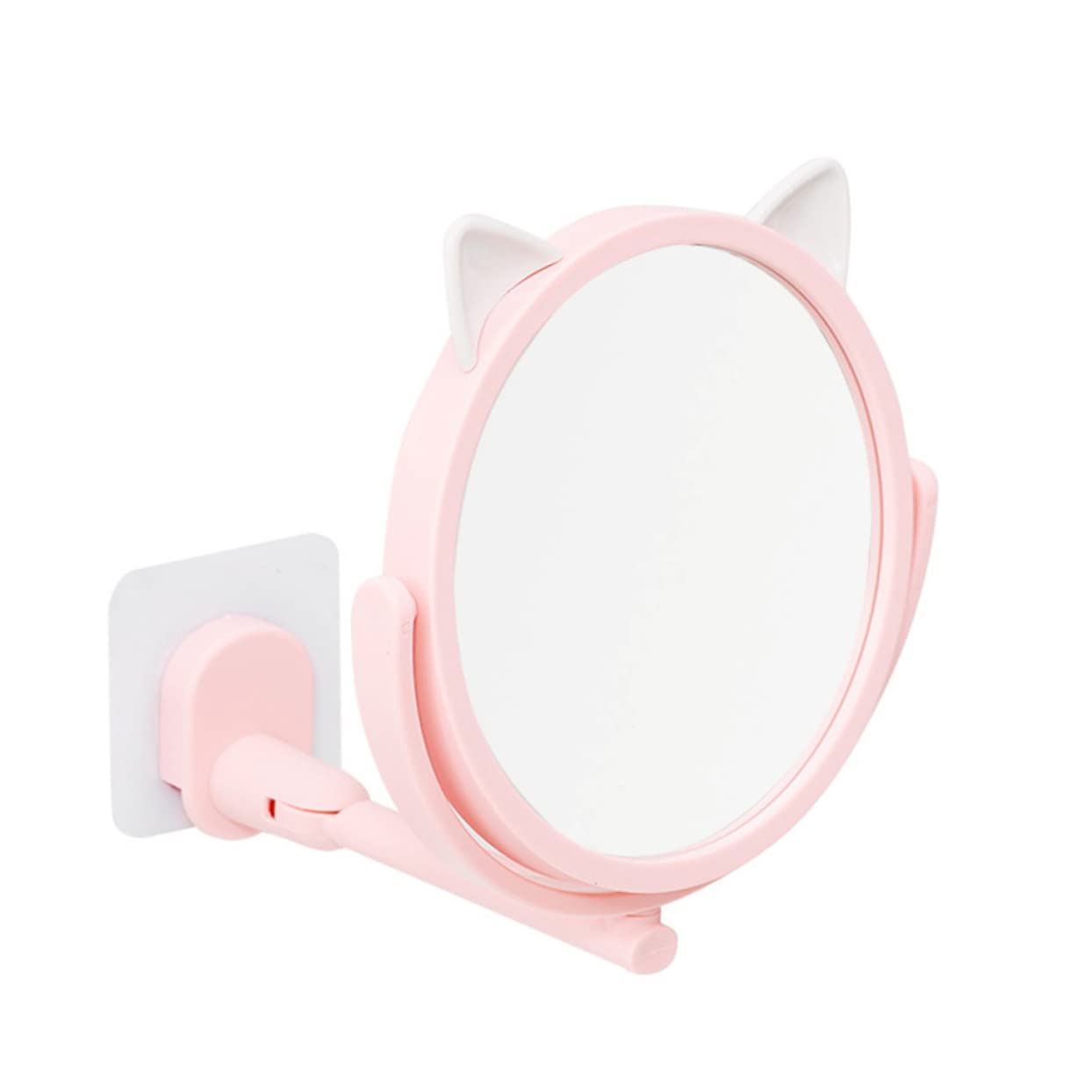 Beatifufu Wall-Mounted Makeup Mirror Foldable Angle Adjustable Small Mirror for Bathroom Vanity Decorative