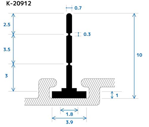 Amazon | YKKAP窓サッシ 部材 網戸モヘア：防虫ゴム1.5、7、9.5mm用(K