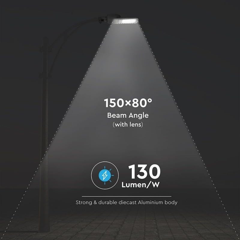 V-TAC LED Streetlight with IP65 water and dust protection illustration