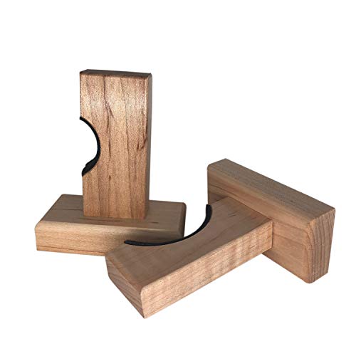 Baseball Bat Display Wall Mount - Handmade In Usa Solid Maple W/Felt Liner And Hidden Screws - Horizontal Bat Hanger (Natural) #TOP5