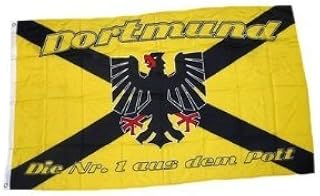 Dortmund Kreuz XXL Fahne Flagge Grösse 1,50 x 2,50m mit Ösen - FRIP –Versand®
