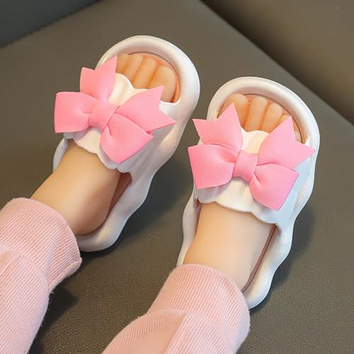 Toddler Girls Bow Flower Slides Sandals Flat Sole Pool Beach Shower Foam Slippers Baby Kids Summer Water Shoes Sandals3
