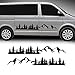 2 PZ Adesivi Laterali Porta Auto Mountain Forest Decal, Per Volkswagen VW Multivan TRANSPORTER T5 T6 Toyota Elfa Accessori