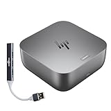 HP 100W G6 Thunderbolt 4 Dock 9X472UT#ABA Port Replicator Bundle w/Dockztorm Hub (Universal Thunderbolt/USB-C Docking Station, Single Cable for Charging, Data Transfers to Any Brand Laptop)