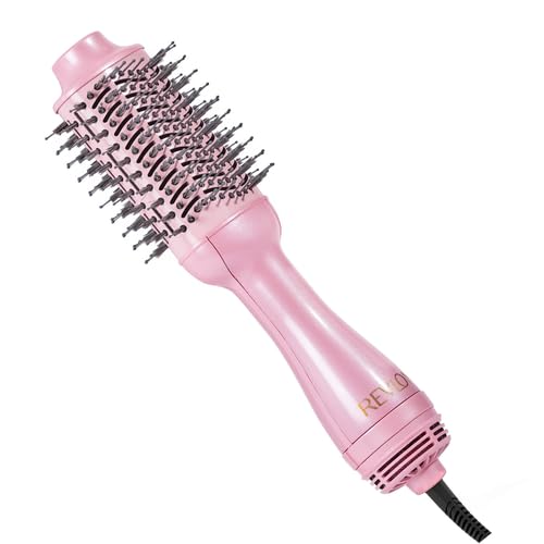 Image of REVLON One-Step Volumizer Hair Dryer and Styler for Easy Salon-Style Blowouts, Revlon Blow Dry Brush for All Hair Types and Lengths, 10th Anniversary Pink Fizz (Limited Edition)