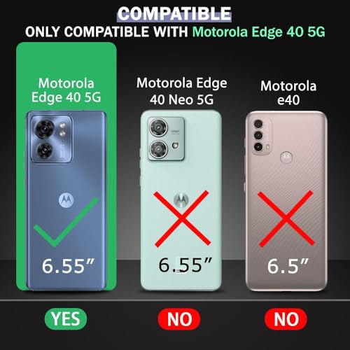 Image of COVERBLACK Soft Rubber Back Cover for Motorola Moto Edge 40 5G - Transparent