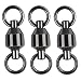Shaddock Fishing 25 Pack 100% Copper 35lb-390lb High Strength Fishing Ball Bearing Swivels Fish Swivel Connectors with Strong Solid Welded Rings